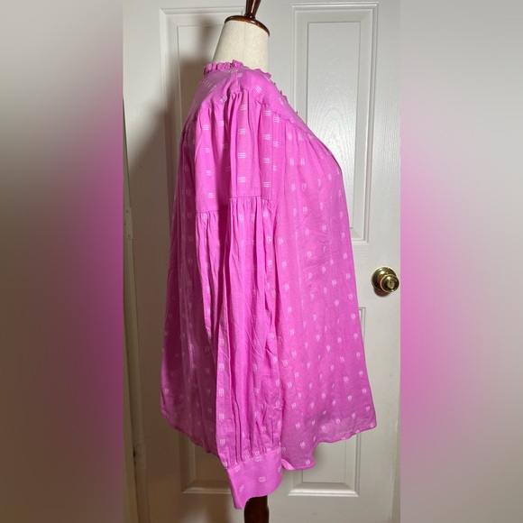 Lane Bryant Women’s Fuchsia Button-Down Shirt - Picture 6 of 12